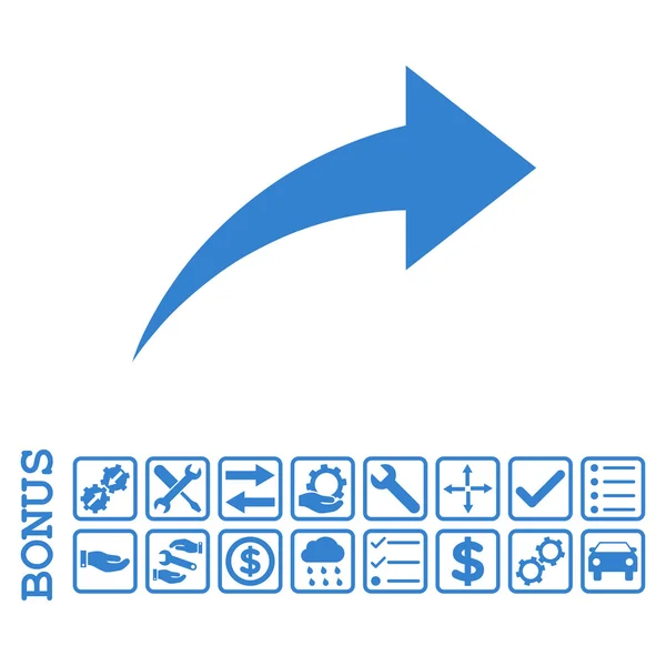 Refaire Icône vectorielle plate avec bonus — Image vectorielle