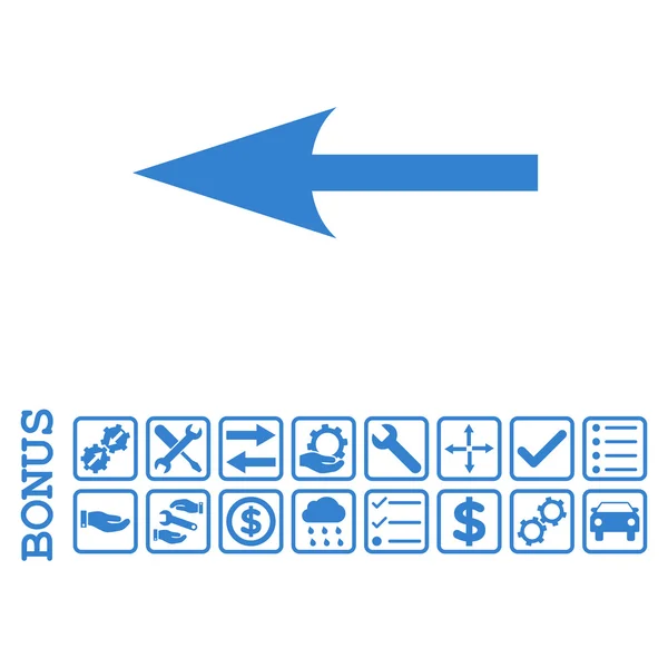 Ostre Strzałka w lewo płaskie wektor ikona z Bonus — Wektor stockowy