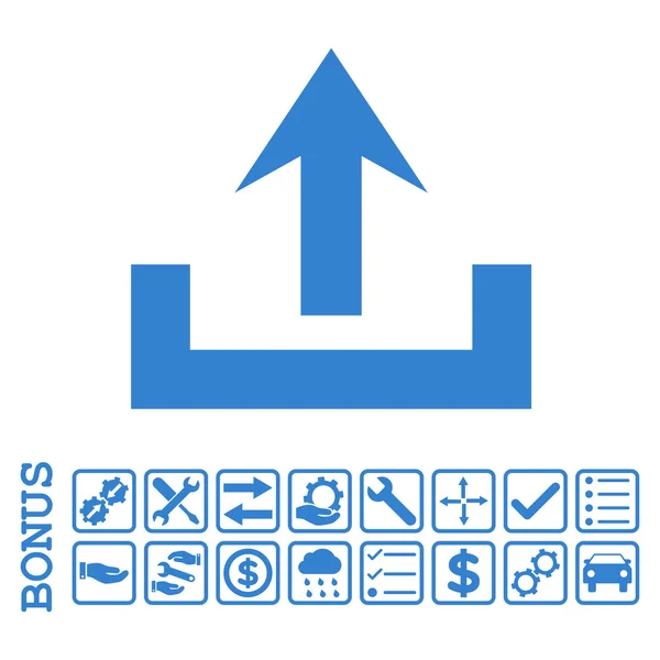 Carregar ícone de vetor plano com bônus — Vetor de Stock