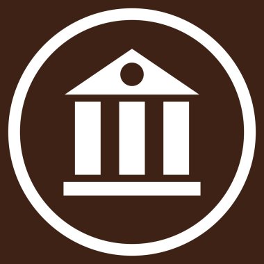 Banka Binası düz vektör simgesi