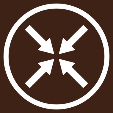 Merkezi oklar düz vektör simgesi