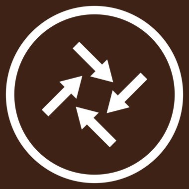 Merkezcil oklar düz vektör simgesi