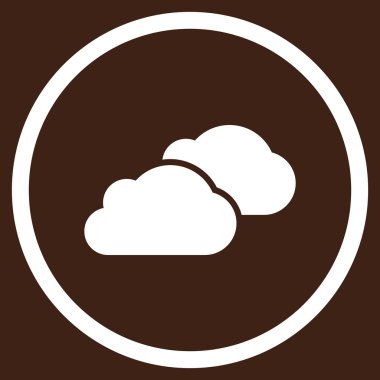 bulutlar düz vektör simgesi