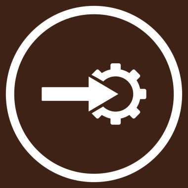 COG Tümleştirme düz vektör simgesi