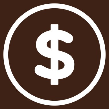 Dolar düz vektör simgesi