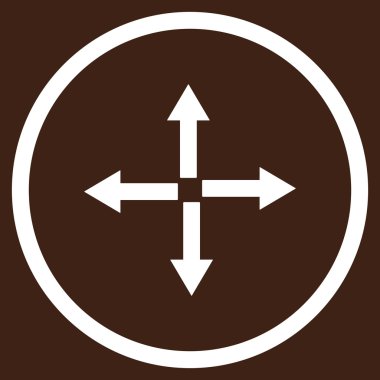 Oklar düz vektör simgesini genişletin