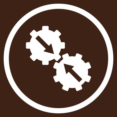 Dişli Tümleştirme düz vektör simgesi