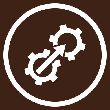 Dişli Tümleştirme düz vektör simgesi