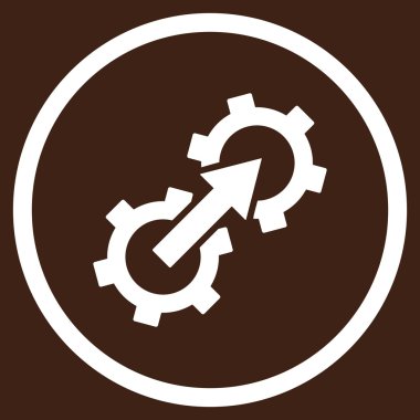 Dişli Tümleştirme düz vektör simgesi