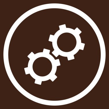 dişliler düz vektör simgesi