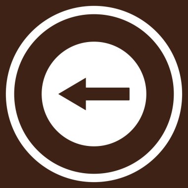 Sol yönlü ok düz vektör simgesi