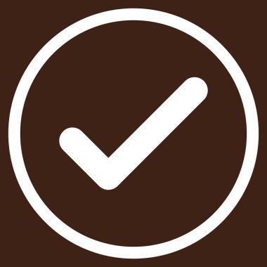 Tamam düz vektör simgesi