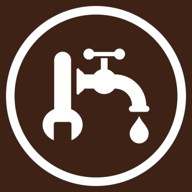 Sıhhi tesisat düz vektör simgesi