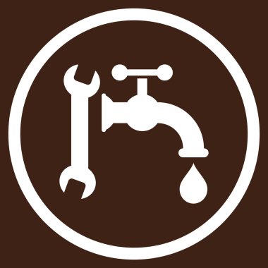 Sıhhi tesisat düz vektör simgesi