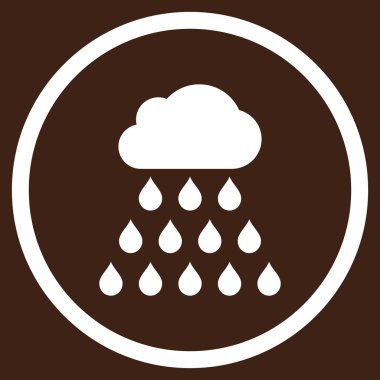 Yağmur bulutu düz vektör simgesi
