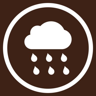 Yağmur bulutu düz vektör simgesi