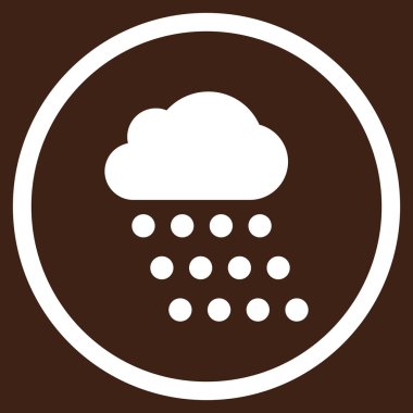 Yağmur bulutu düz vektör simgesi