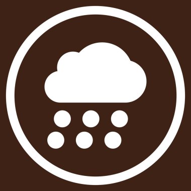 Yağmur bulutu düz vektör simgesi