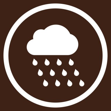 Yağmur bulutu düz vektör simgesi