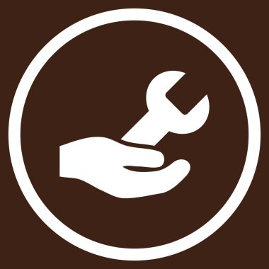 Onarım hizmeti düz vektör simgesi