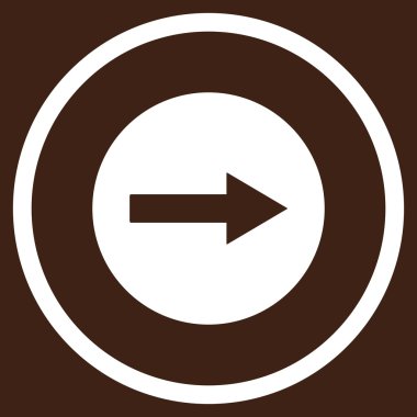 Sağ yuvarlak ok düz vektör simgesi