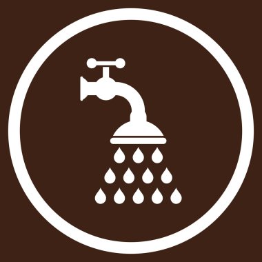 Duş musluk düz vektör simgesi