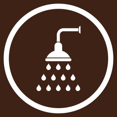 Duş düz vektör simgesi