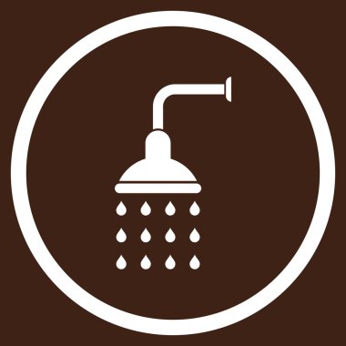 Duş düz vektör simgesi