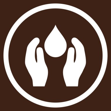 Su bakımı düz vektör simgesi