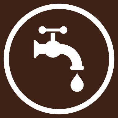 Su musluk düz vektör simgesi