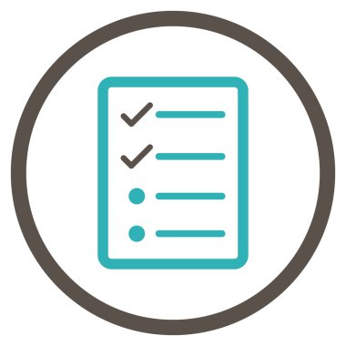 Denetim listesi sayfa düz vektör simgesi