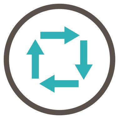 Dolaşım oklar düz vektör simgesi