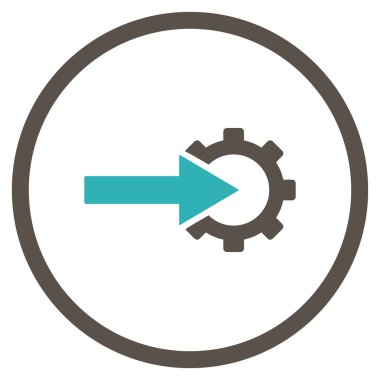 COG Tümleştirme düz vektör simgesi