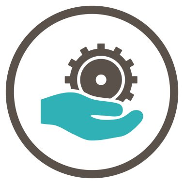 Geliştirme hizmet düz vektör simgesi