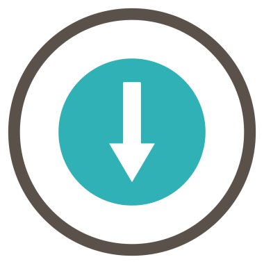 Yuvarlak ok düz vektör simgesi