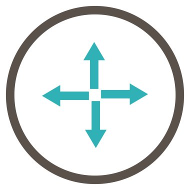 Oklar düz vektör simgesini genişletin