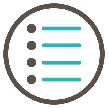 Öğeleri düz vektör simgesi