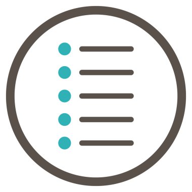 Öğeleri düz vektör simgesi