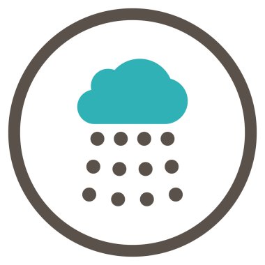 Yağmur bulutu düz vektör simgesi