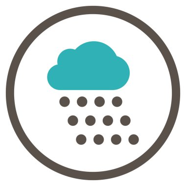 Yağmur bulutu düz vektör simgesi