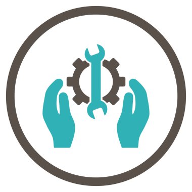 Onarım hizmeti düz vektör simgesi