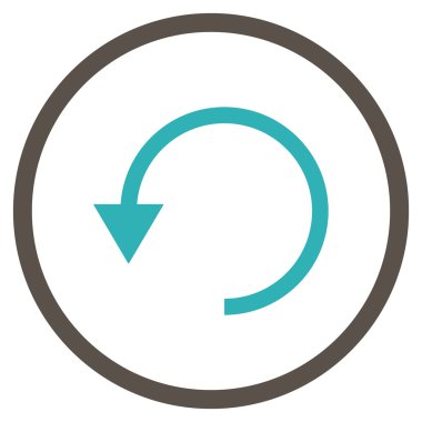 Saatin tersi yönde düz vektör simge döndürmek