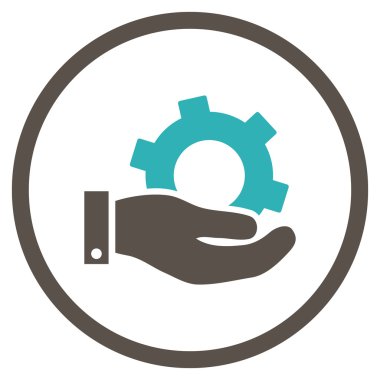 Hizmet düz vektör simgesi