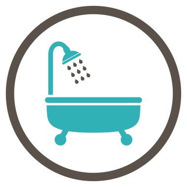 Duş banyo düz vektör simgesi