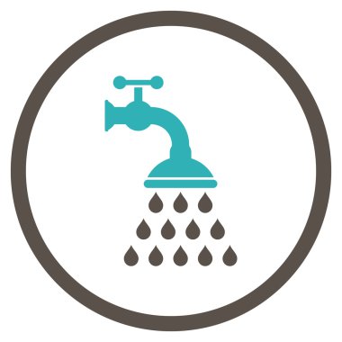 Duş musluk düz vektör simgesi