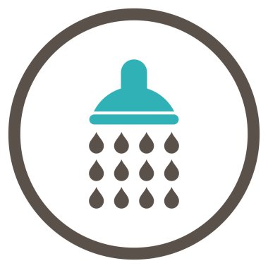 Duş düz vektör simgesi