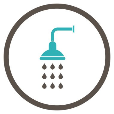 Duş düz vektör simgesi