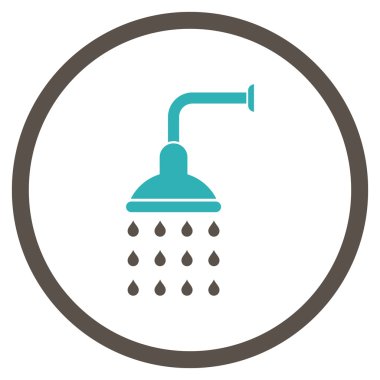 Duş düz vektör simgesi