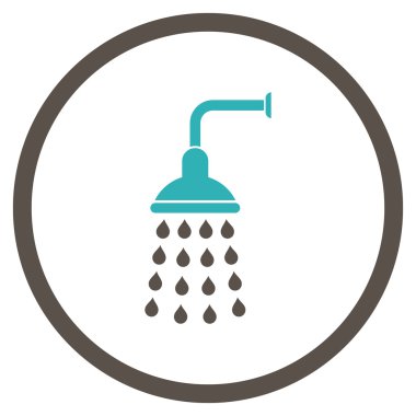 Duş düz vektör simgesi