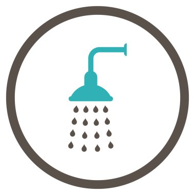 Duş düz vektör simgesi